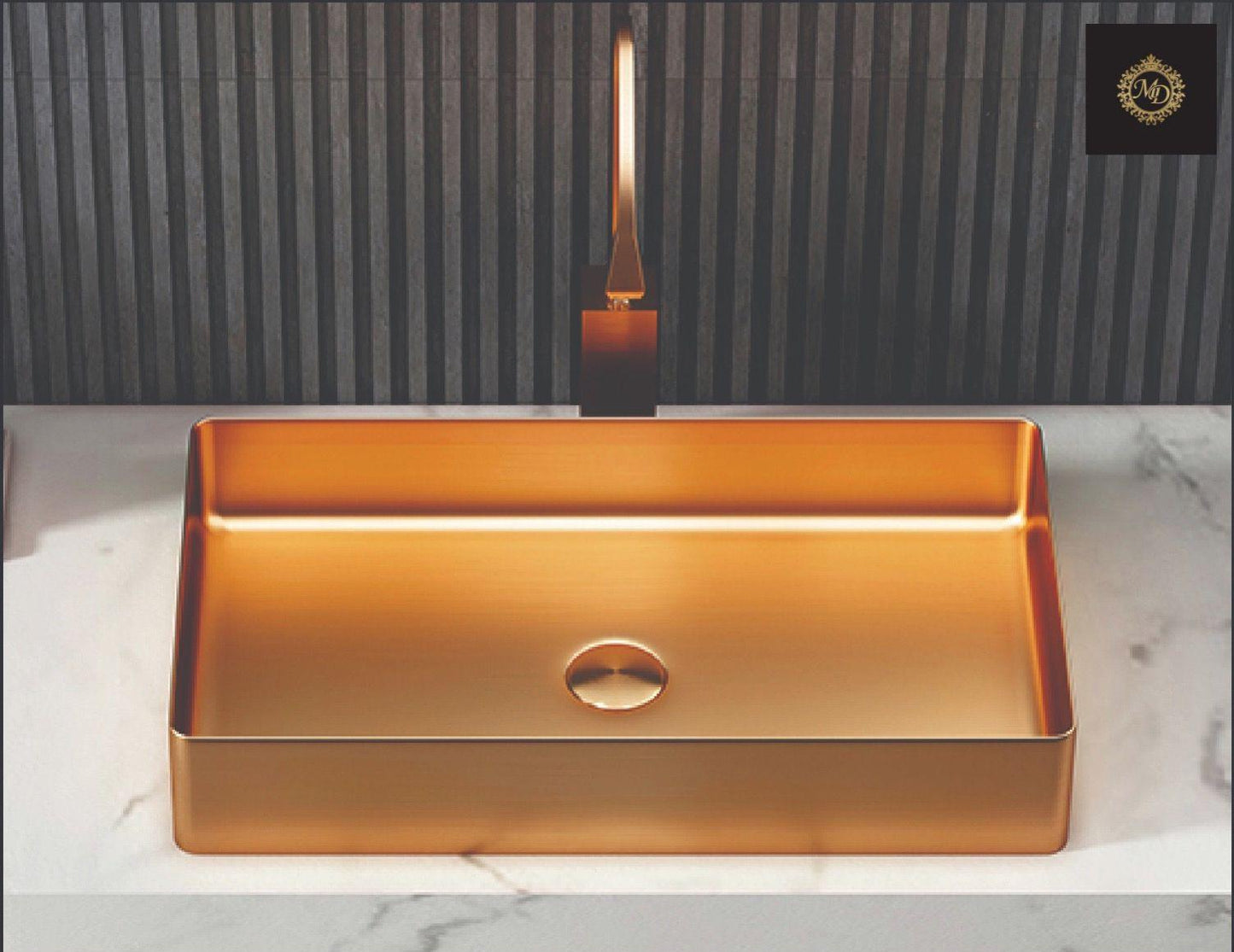 stainless steel washbasins rectangle - Majestic Decor