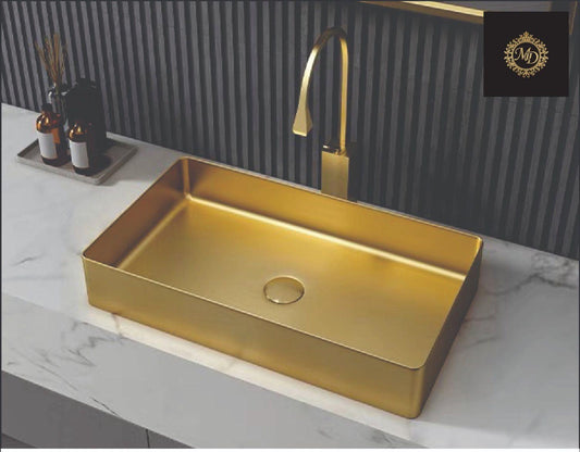stainless steel washbasins rectangle - Majestic Decor