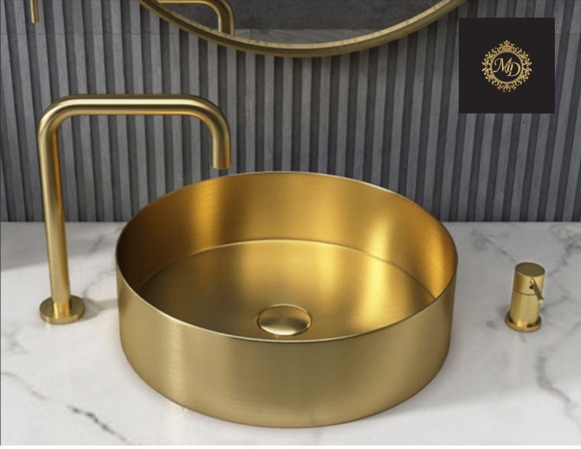 Stainless steel washbasins round - Majestic Decor