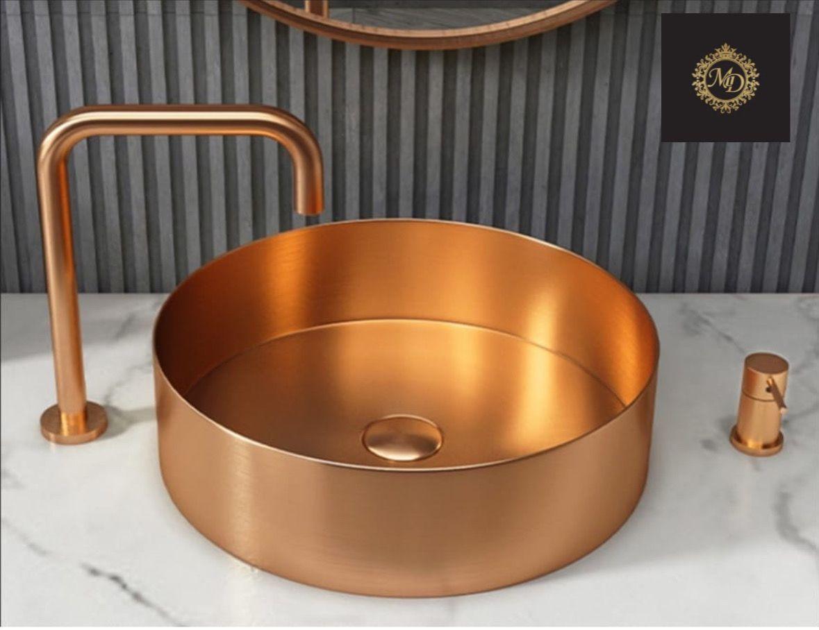 Stainless steel washbasins round - Majestic Decor