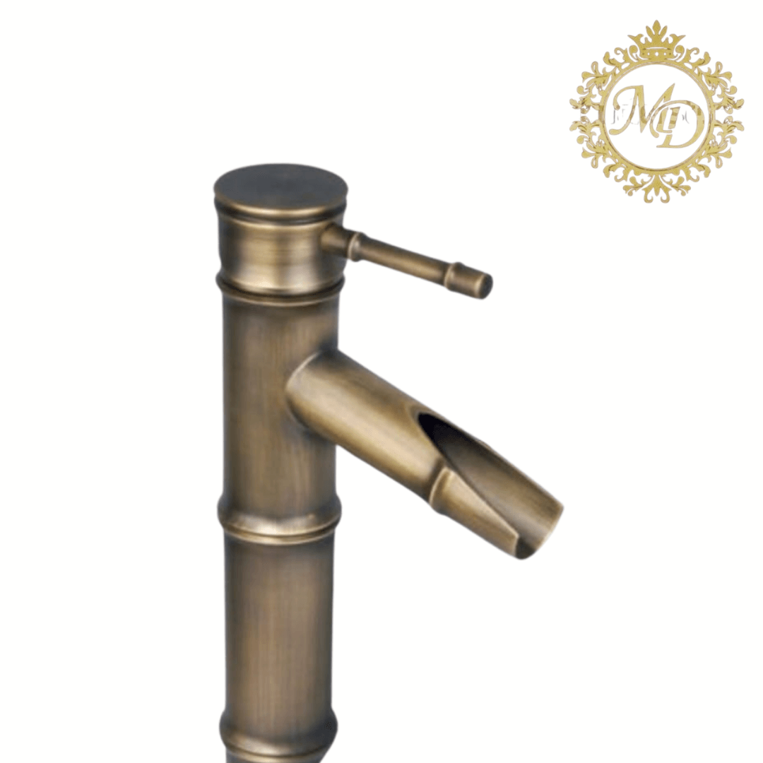 Bamboo Brass Basin Mixture - Majestic Decor