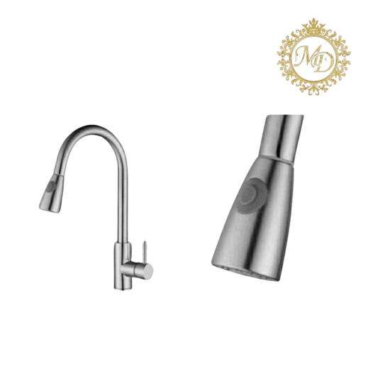Atom Swivel Kitchen Brass tap, Polished - Majestic Decor