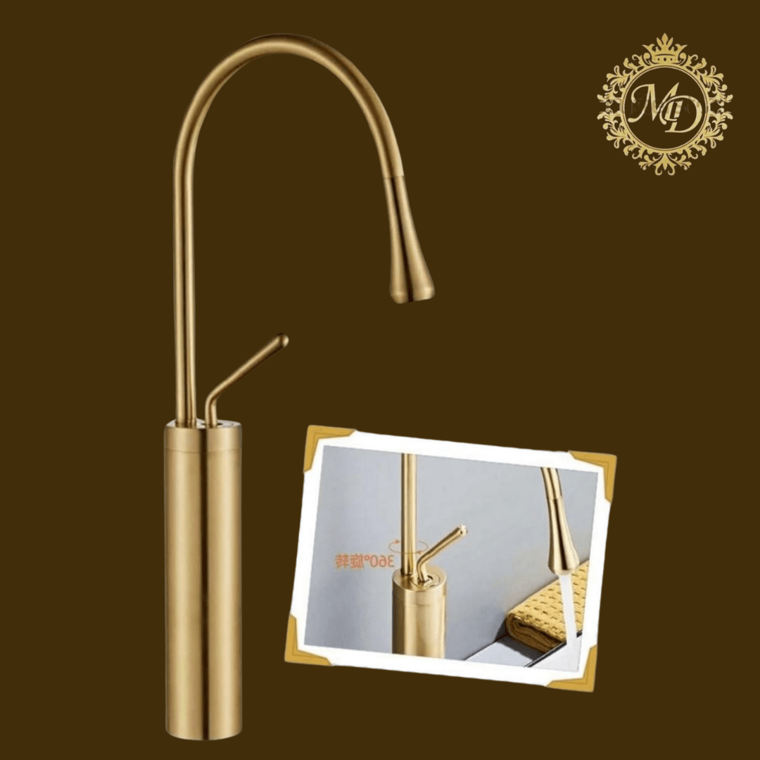 Raindrop Brass Extended Tall faucet - Majestic Decor