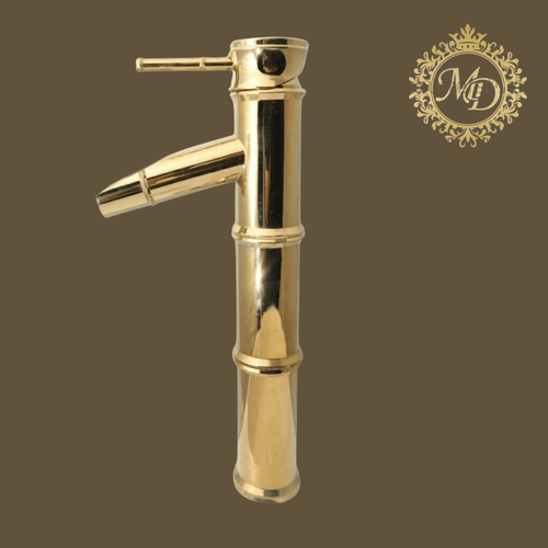 Bamboo Brass Basin Mixture - Majestic Decor