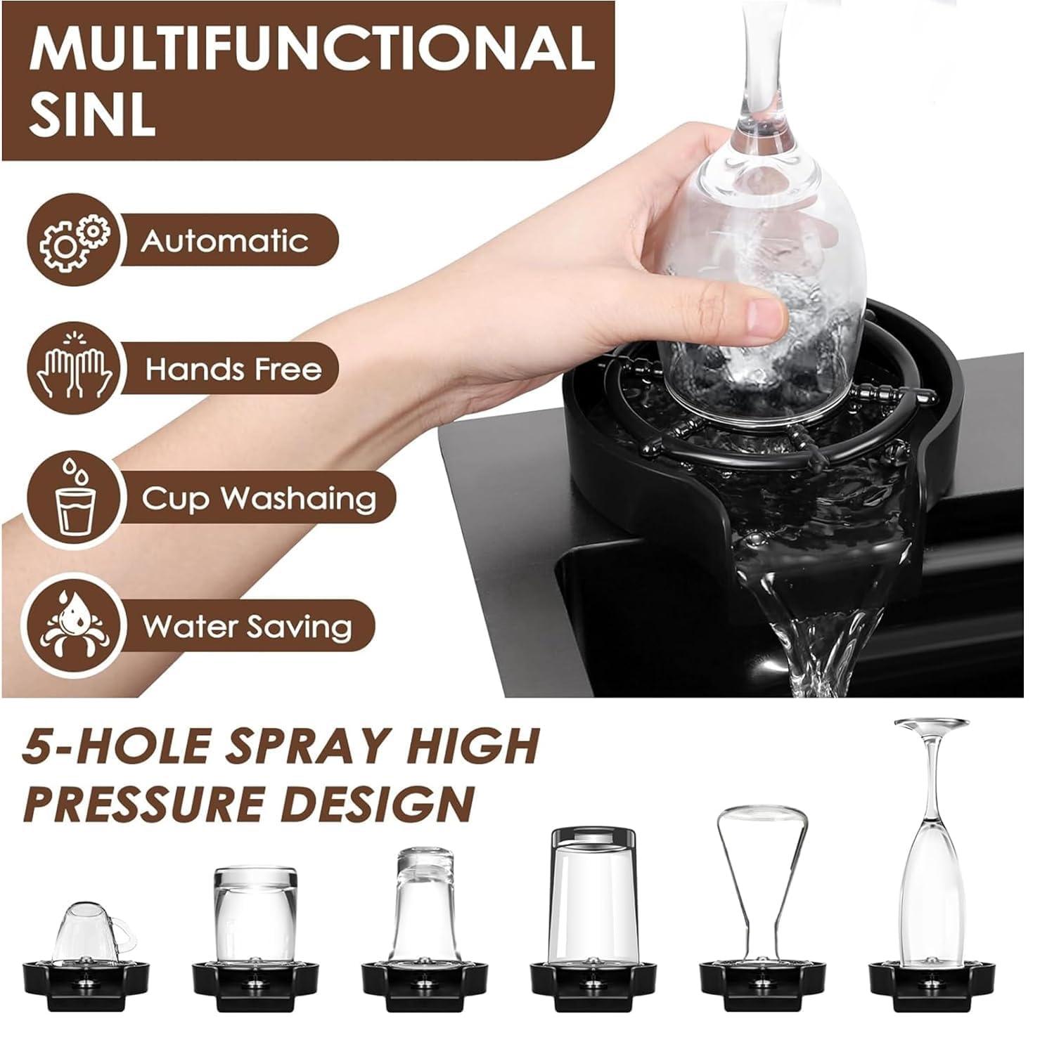 Double bowl waterfall sink - Majestic Decor